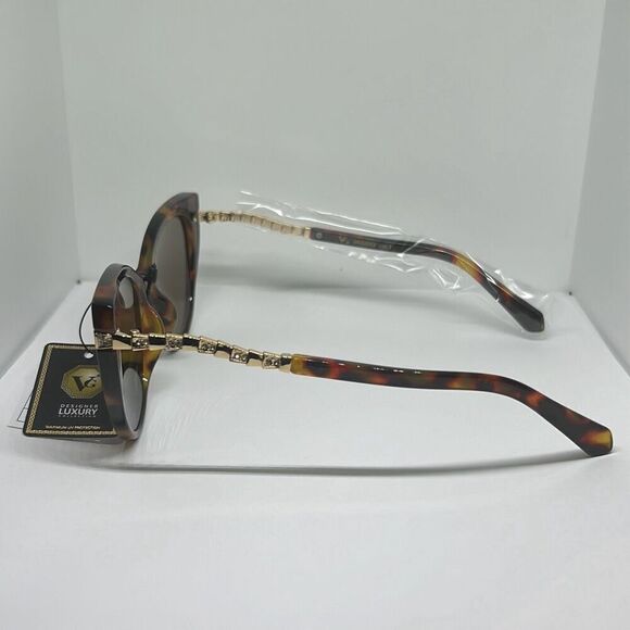 VG Cat Eye Bling Tortoise Women’s Sunglasses - Picture 2 of 3